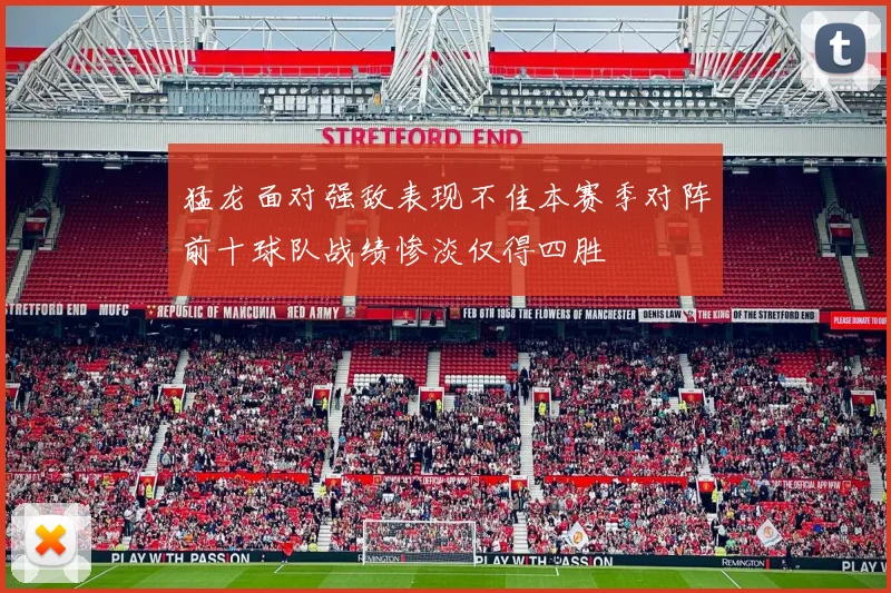 猛龙面对强敌表现不佳本赛季对阵前十球队战绩惨淡仅得四胜